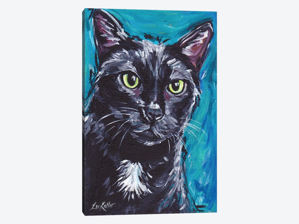 Expressive Black Cat by Hippie Hound Studios 1-piece Canvas Wall Art