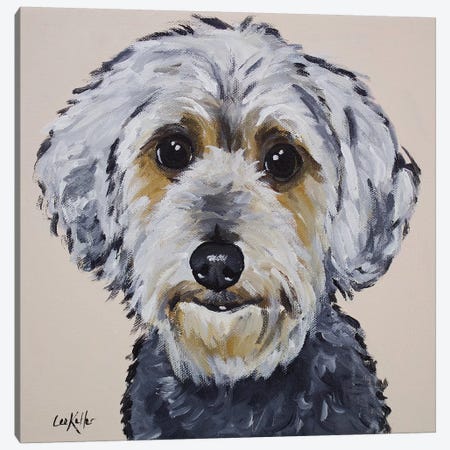 Yorkie Poo - Snickers Canvas Print #HHS235} by Hippie Hound Studios Canvas Artwork