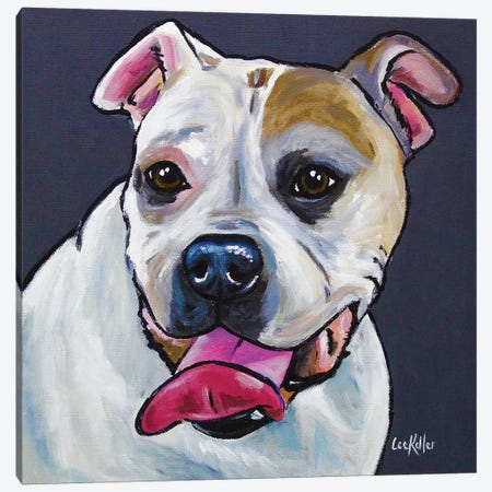 Bulldog Canvas Print #HHS243} by Hippie Hound Studios Canvas Artwork