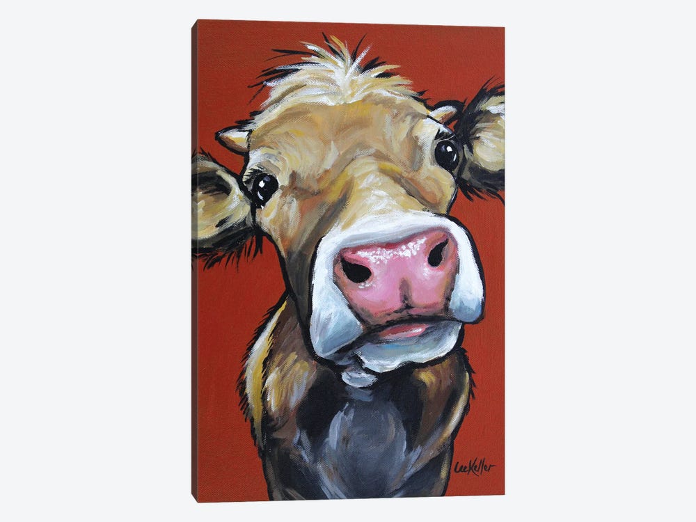 Cow - Hazel by Hippie Hound Studios 1-piece Art Print