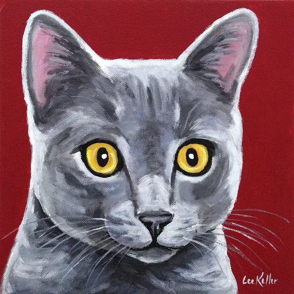 Hippie Hound Studios: Gray Cat - Oliver by Hippie Hound Studios