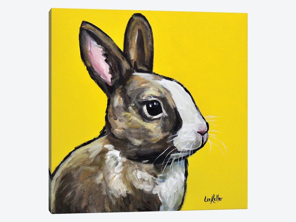 Rabbit - Louie by Hippie Hound Studios 1-piece Art Print