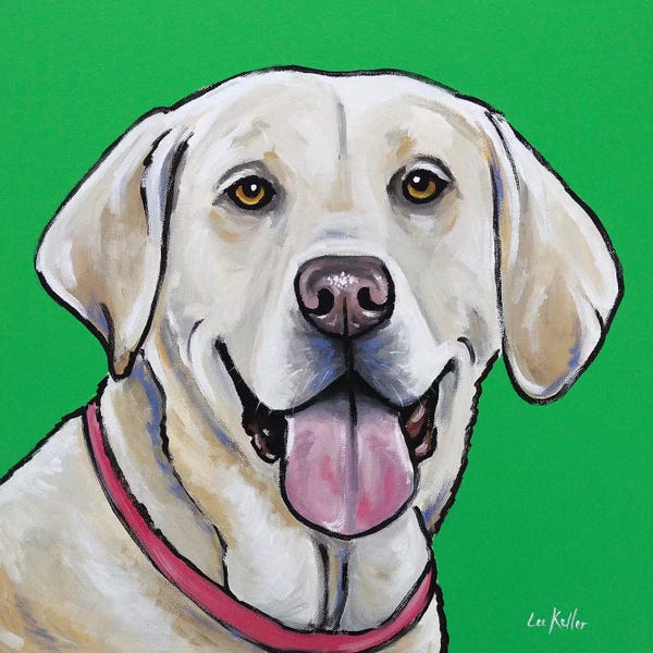 Labrador Retrievers: Yellow Lab - Summer by Hippie Hound Studios