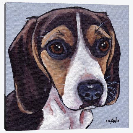 Beagle Puppy Canvas Print #HHS269} by Hippie Hound Studios Canvas Wall Art