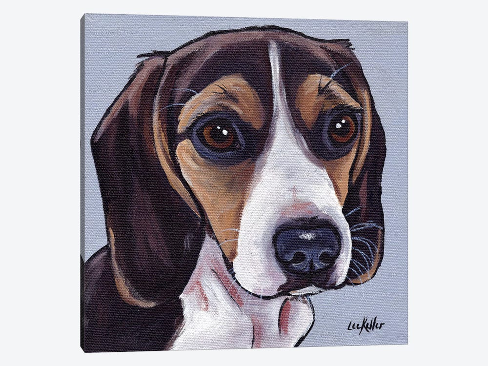 Beagle Puppy by Hippie Hound Studios 1-piece Canvas Art Print