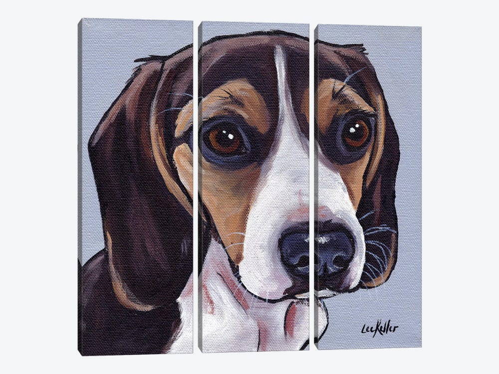 Beagle Puppy by Hippie Hound Studios 3-piece Art Print