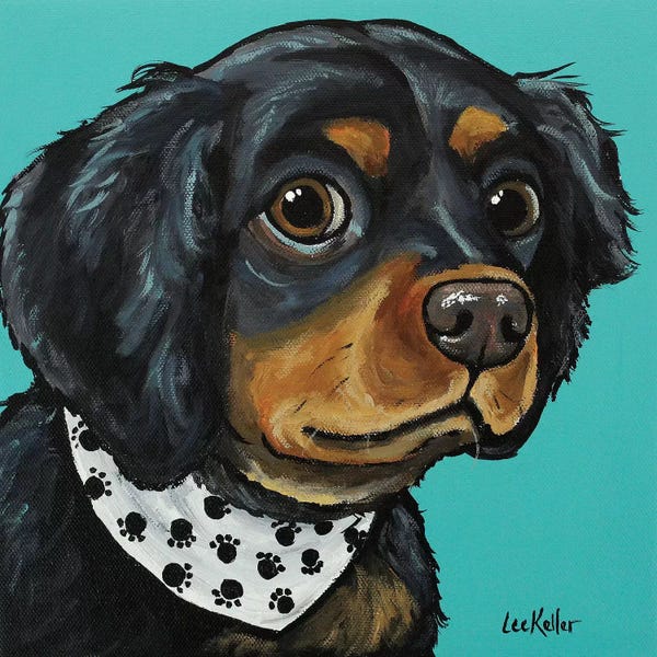 Hippie Hound Studios: Spaniel With Bandana by Hippie Hound Studios