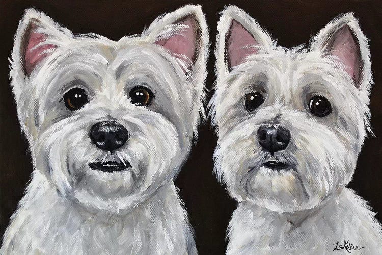 West Highland Terrier Pair by Hippie Hound Studios wall art