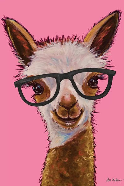 Alpacas: Rosie The Alpaca With Glasses by Hippie Hound Studios