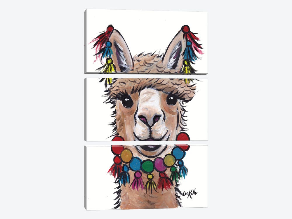 Alpaca With Tassels by Hippie Hound Studios 3-piece Art Print