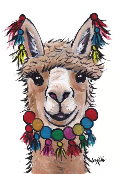 Alpacas: Alpaca With Tassels by Hippie Hound Studios