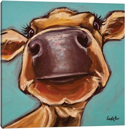 Cow Close-up Canvas Art Print - Hippie Hound Studios