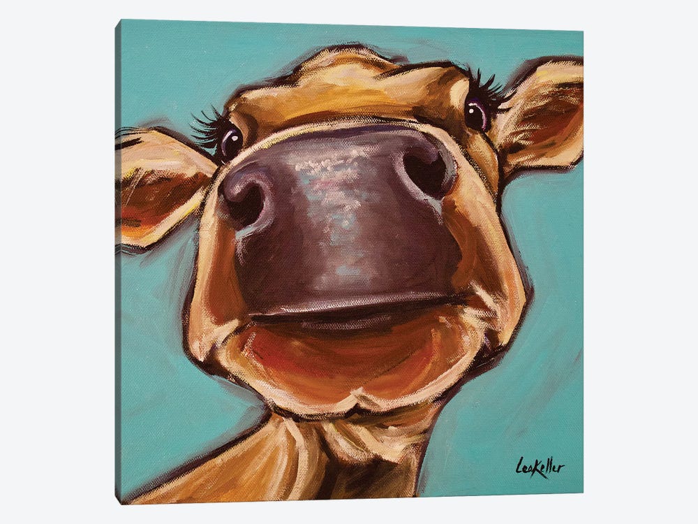 Cow Close-up by Hippie Hound Studios 1-piece Canvas Art