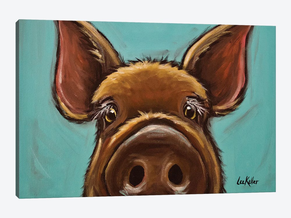 Elmer The Pig by Hippie Hound Studios 1-piece Canvas Artwork