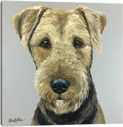 Airedale Terrier Painting Canvas Art Print