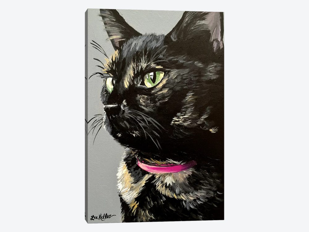 Black Tortiseshell Cat by Hippie Hound Studios 1-piece Canvas Art