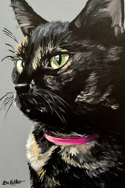 Black Cats: Black Tortiseshell Cat by Hippie Hound Studios