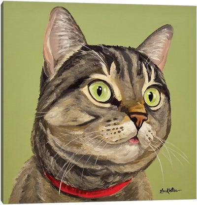 Cat Tabby Penny Canvas Art Print