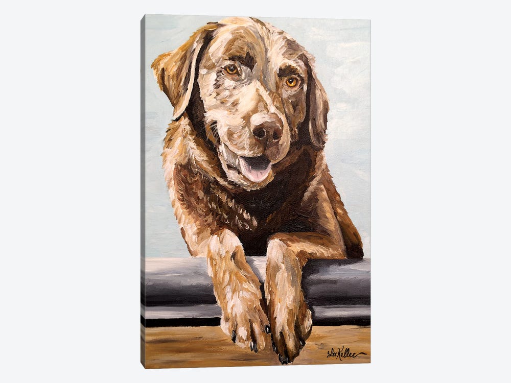 Chocolate Lab Betsy by Hippie Hound Studios 1-piece Canvas Wall Art