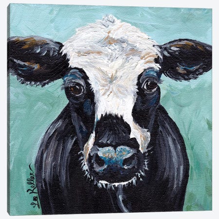 Clyde Cow Painting I Canvas Print #HHS380} by Hippie Hound Studios Canvas Art Print
