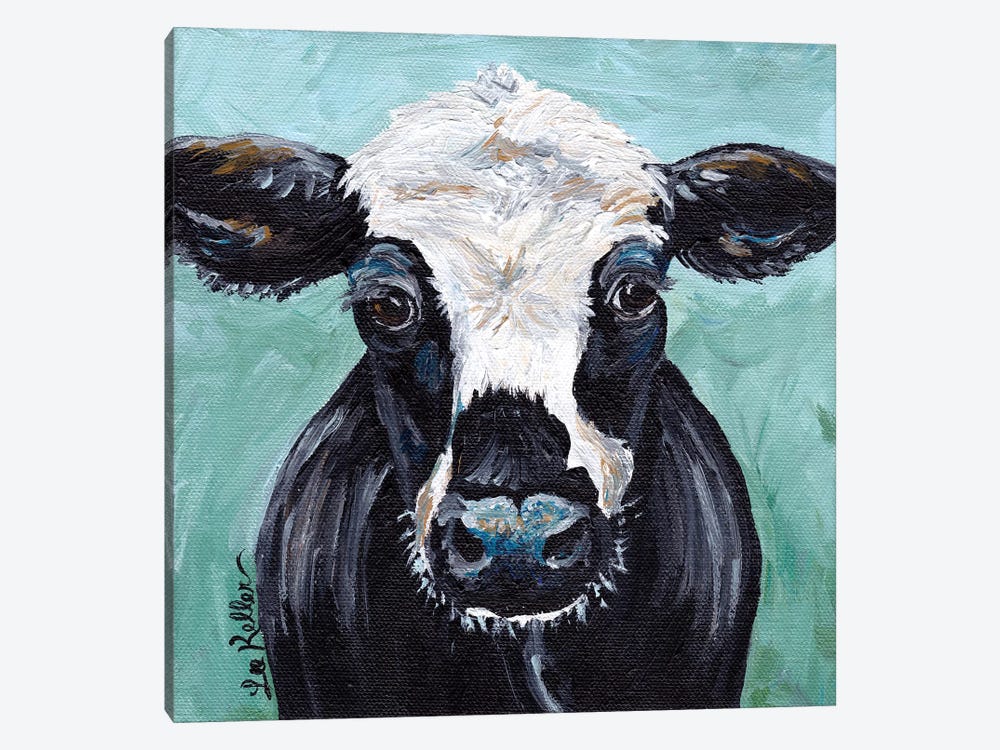Clyde Cow Painting I by Hippie Hound Studios 1-piece Canvas Art Print