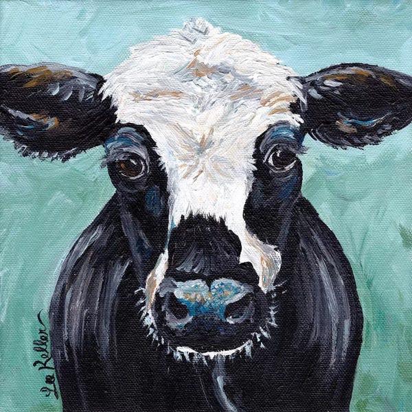 Hippie Hound Studios: Clyde Cow Painting I by Hippie Hound Studios