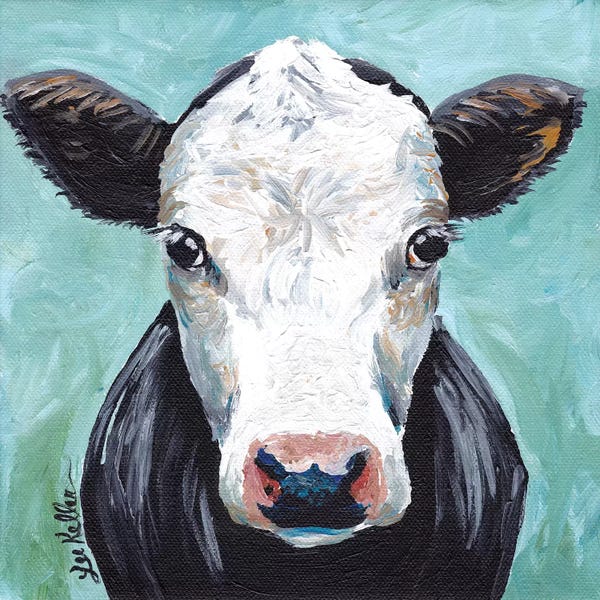 Hippie Hound Studios: Clyde Cow Painting II by Hippie Hound Studios