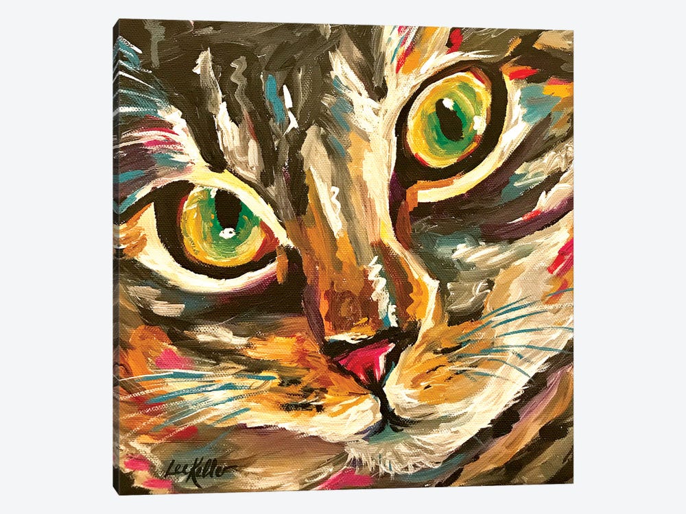 Colorful Cat Friady by Hippie Hound Studios 1-piece Canvas Artwork