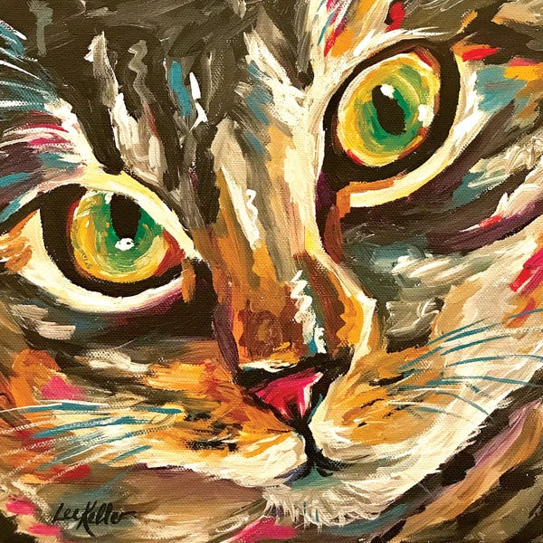 Hippie Hound Studios: Colorful Cat Friady by Hippie Hound Studios