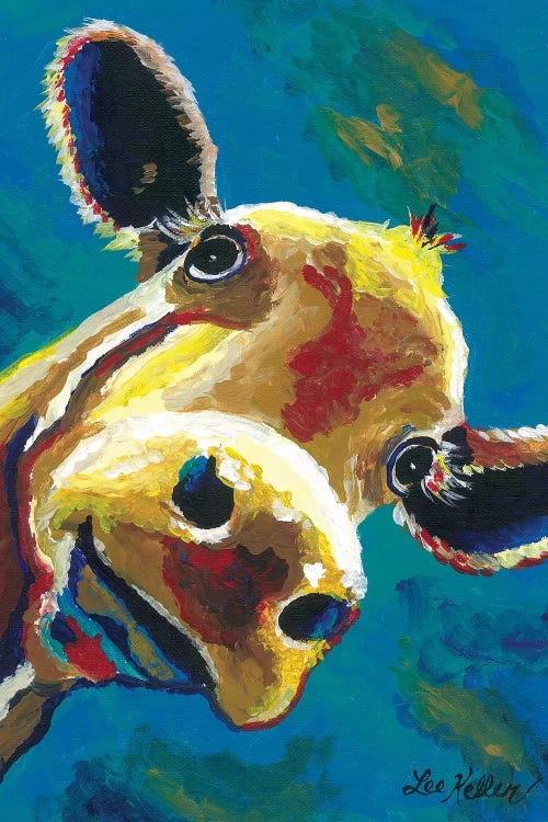 Colorful Cow Gertrude Canvas Art Print By Hippie Hound Studios Icanvas - Colorful Cow Painting Watercolor