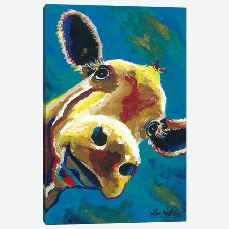 Colorful Cow Gertrude Canvas Print #HHS384} by Hippie Hound Studios Canvas Wall Art
