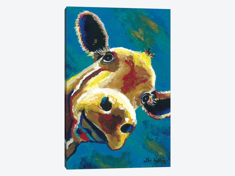 Colorful Cow Gertrude by Hippie Hound Studios 1-piece Canvas Art Print