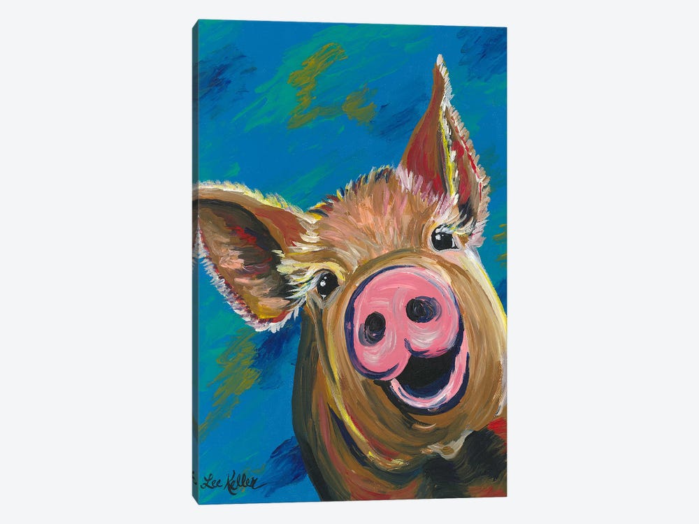 Colorful Pig Painting by Hippie Hound Studios 1-piece Canvas Art