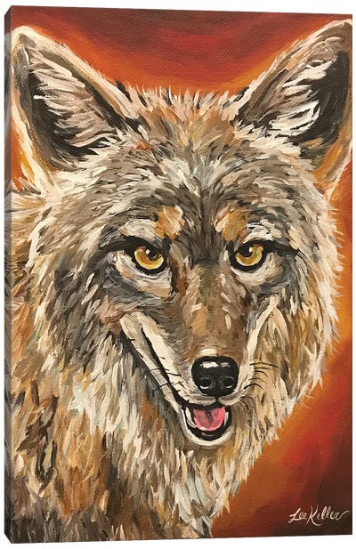 Coyote Painting Canvas Art Print - Hippie Hound Studios