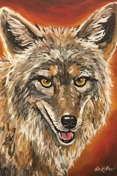 Hippie Hound Studios: Coyote Painting by Hippie Hound Studios