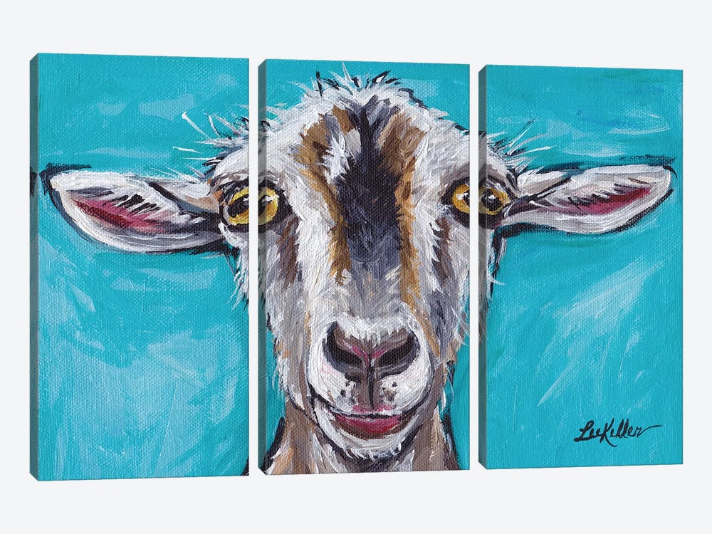Gizmo The Goat by Hippie Hound Studios 3-piece Canvas Wall Art