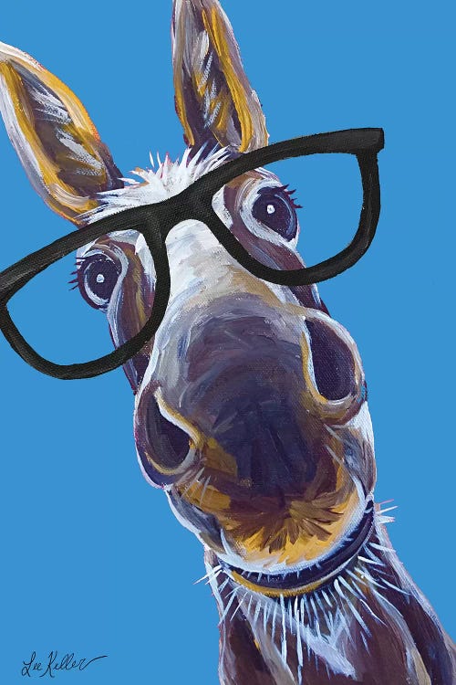 Donkey Snickers Glasses by Hippie Hound Studios wall art