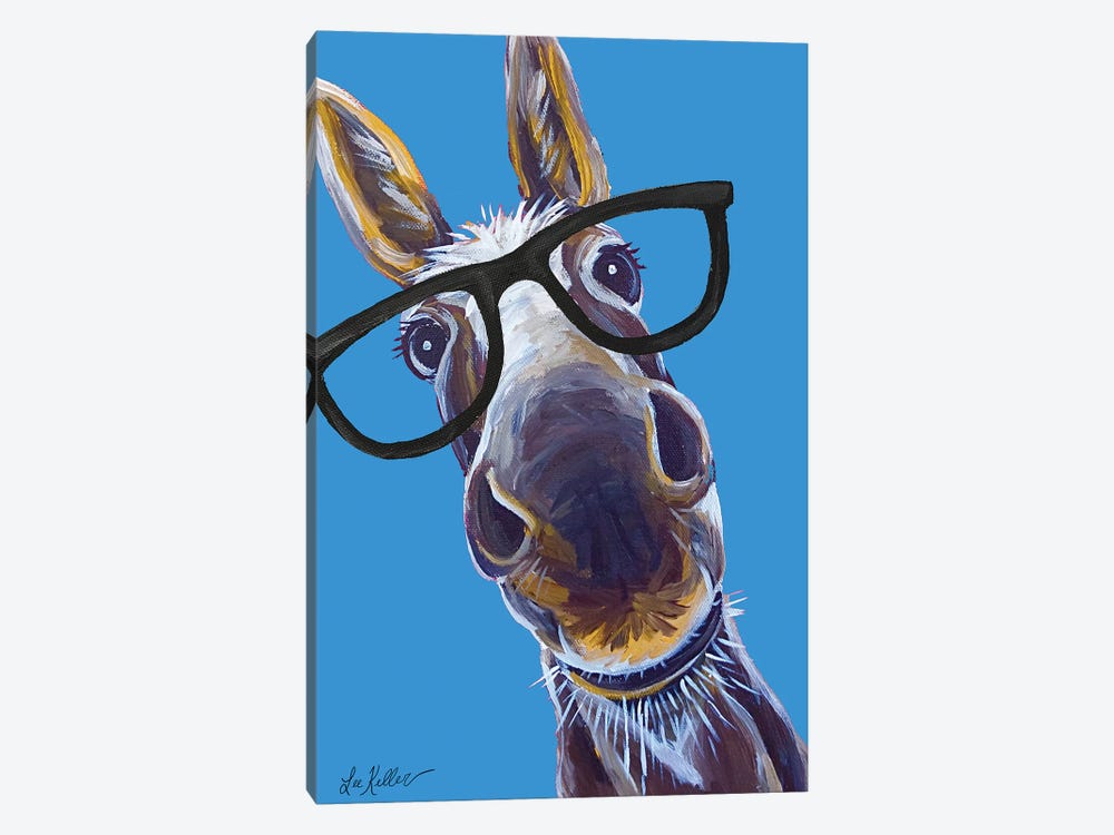 Donkey Snickers Glasses by Hippie Hound Studios 1-piece Canvas Artwork