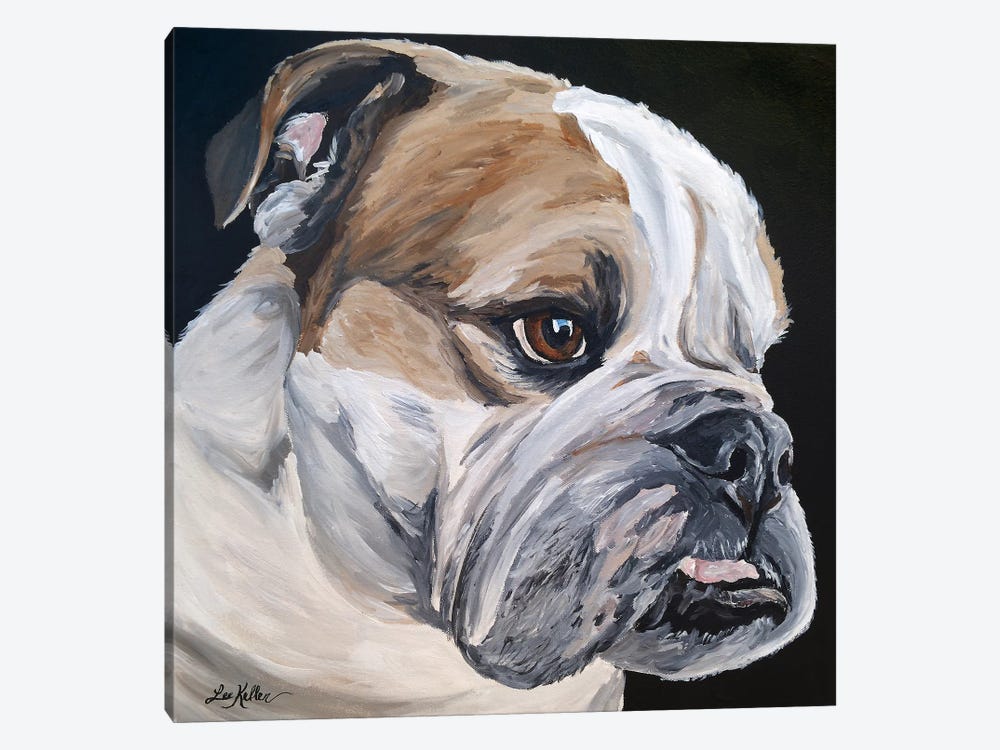 English Bulldog Jess by Hippie Hound Studios 1-piece Art Print