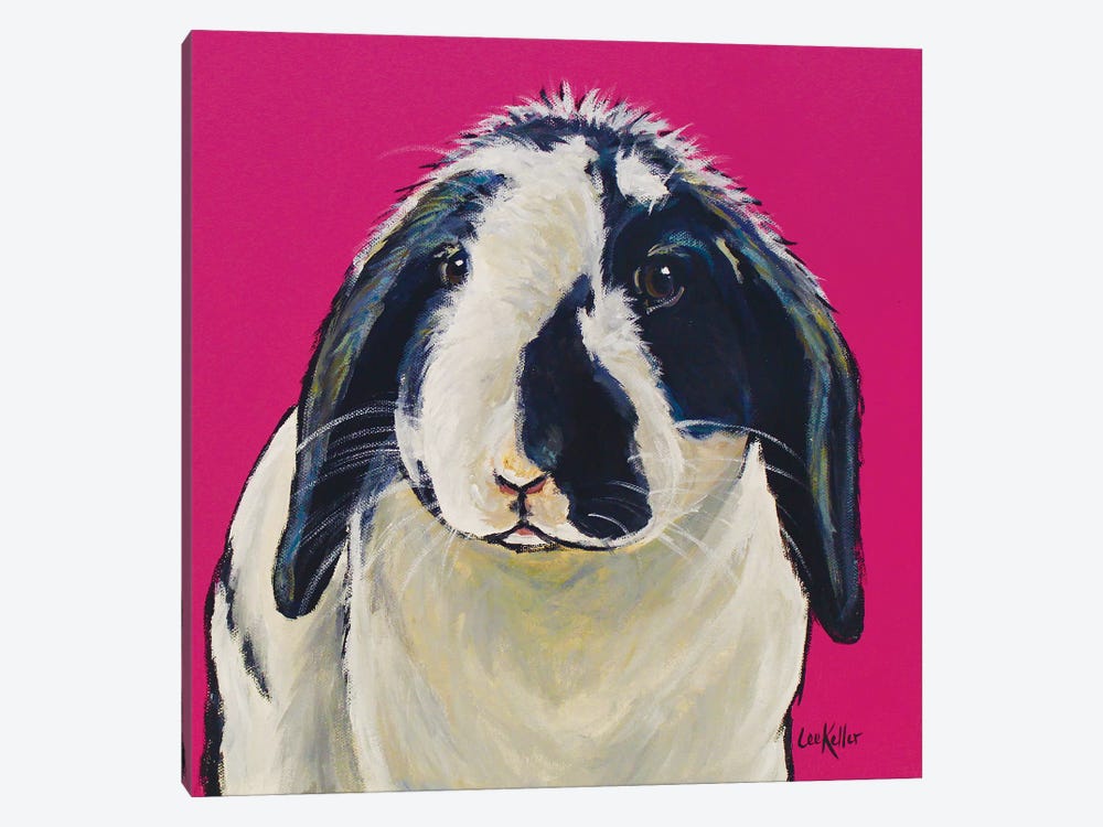 Flop Ear Bunny Susan by Hippie Hound Studios 1-piece Canvas Art Print