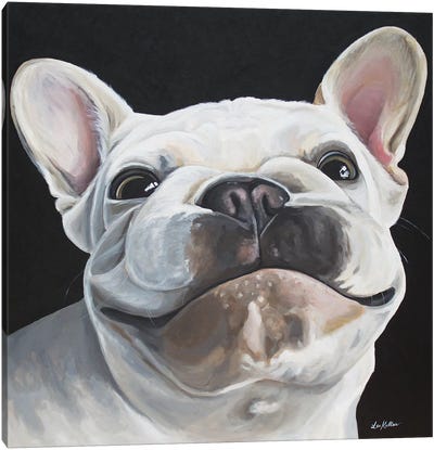 Frenchie 'Bon' Canvas Art Print - French Bulldog Art