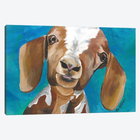 Goat Millie Canvas Print #HHS411} by Hippie Hound Studios Canvas Art Print