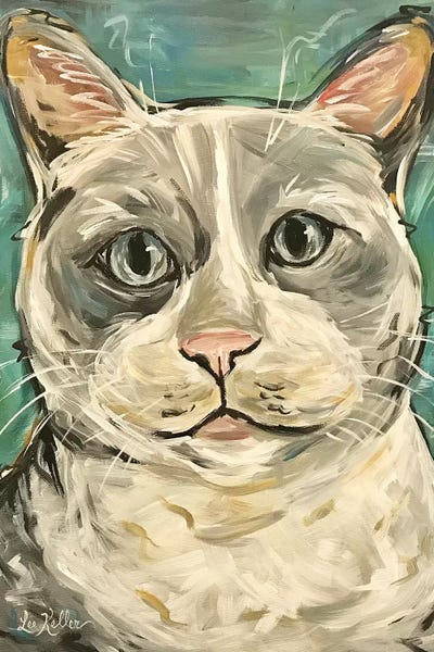 Gray Tabby Cat by Hippie Hound Studios art print