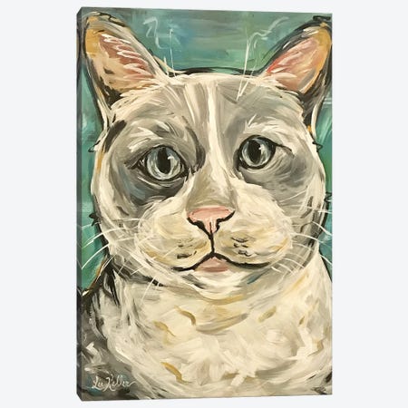Gray Tabby Cat Canvas Print #HHS424} by Hippie Hound Studios Canvas Print