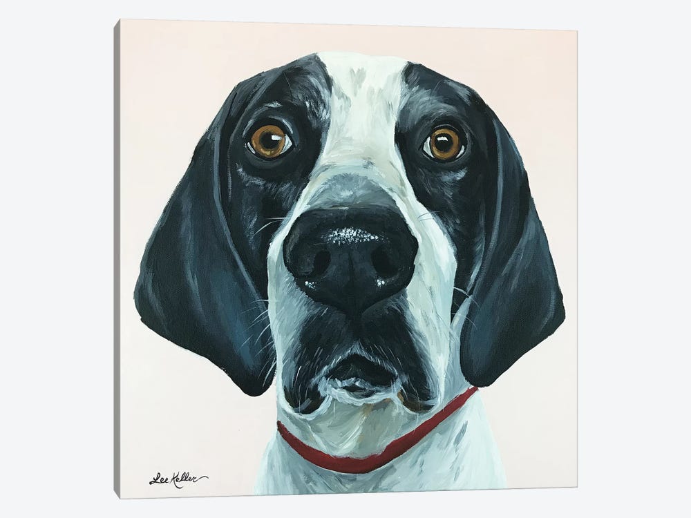 Hound Dog Pink by Hippie Hound Studios 1-piece Canvas Art Print