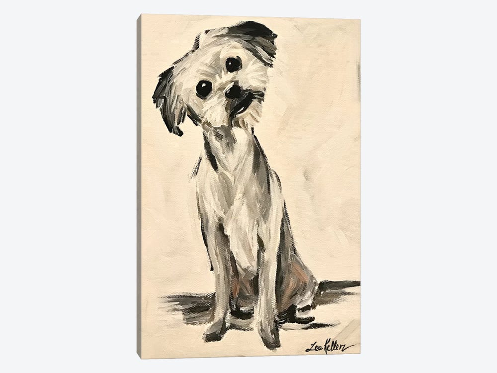Little Terrier Dog Expressive by Hippie Hound Studios 1-piece Canvas Art