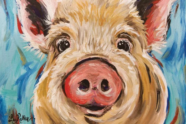 Pigs: Octavia Pig by Hippie Hound Studios