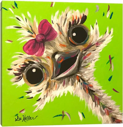 Ostrich Fifi Canvas Art Print - Ostrich Art