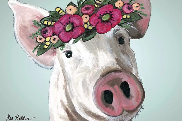 Pigs: Pig Petunia Bold Flower Crown by Hippie Hound Studios