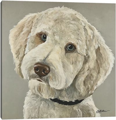 Goldendoodle With Blue Eyes Canvas Art Print